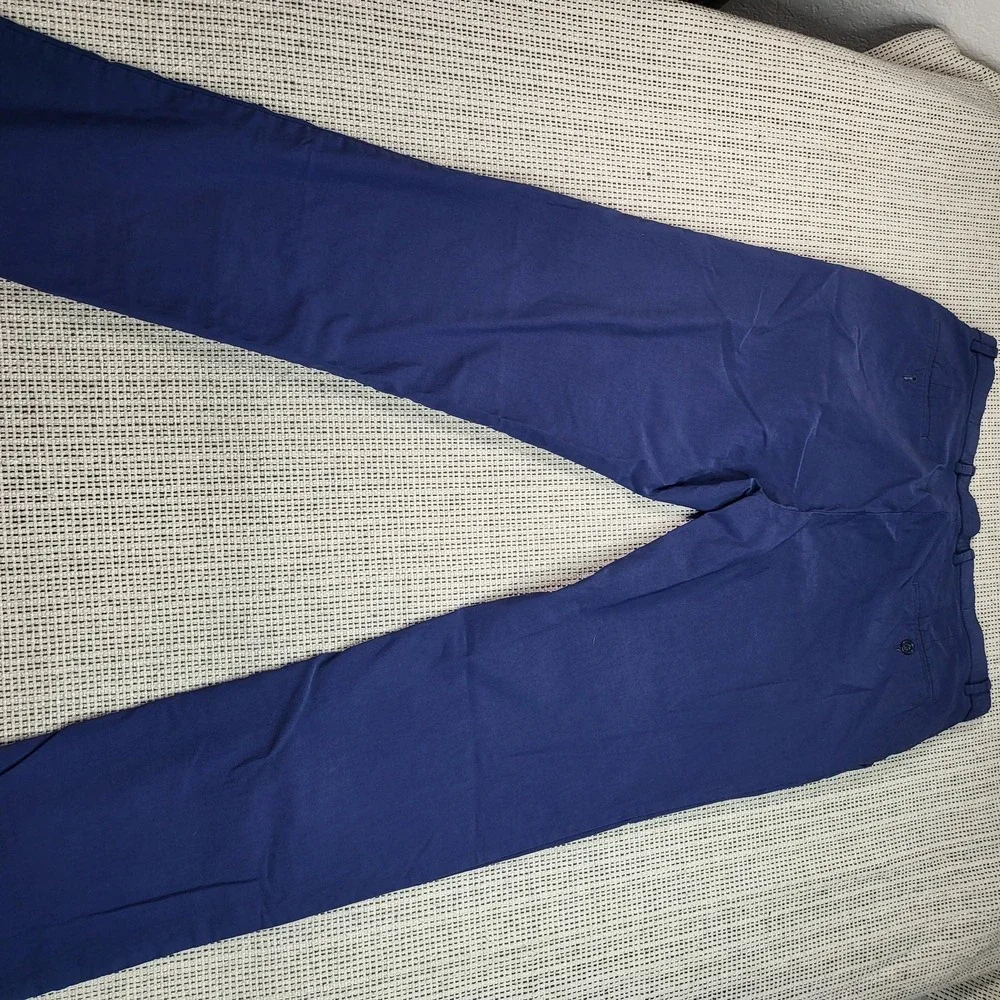 Tommy Hilfiger Dress Pants Mens 36x32‎ Blue Chino Stretch Flat Front Casual